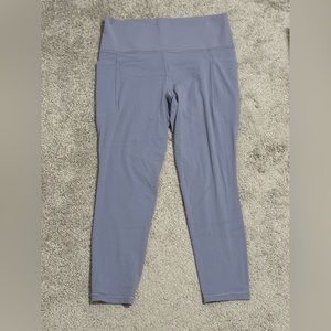 ATHLETA LEGGINGS SALUTATION STASH 7/8 TIGHT Yoga High Rise Compression UPF 40+